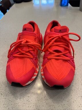 Adidas-Stella McCartney Women’s Neon Coral Lace-Up Sneakers